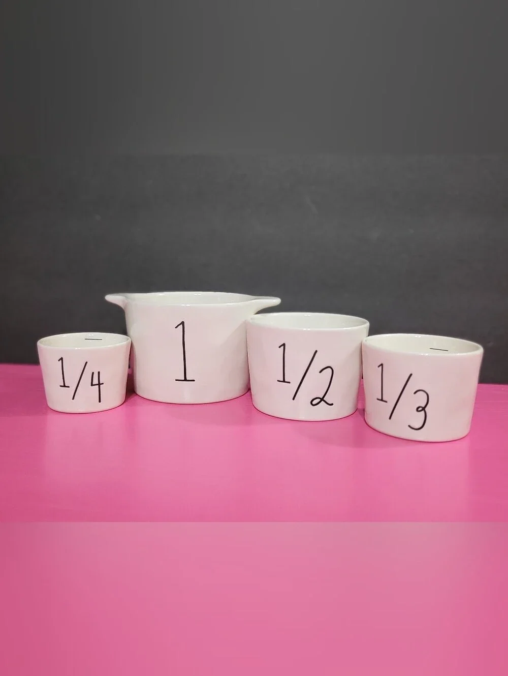 Rae Dunn Artisan Collection Nested Measuring Cup Set Ceramic (1561)